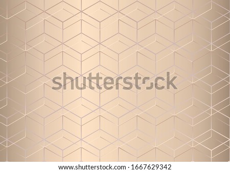 Abstract geometric pattern. Golden texture background. Luxury style. Vector illustration.