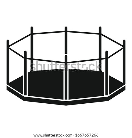 Mma octagon icon. Simple illustration of mma octagon vector icon for web design isolated on white background Royalty-Free Stock Photo #1667657266