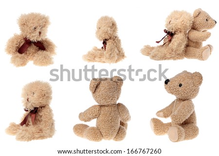 studio image of teddy bear set
