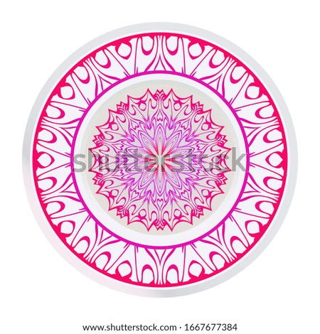 Sacred Oriental Mandala. Floral Ornament.  Illustration. Can Be Used For Greeting Card, Coloring Book, Phone Case Print