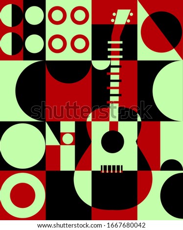 Guitar posterlad graphic poster creative Geometrical poster.