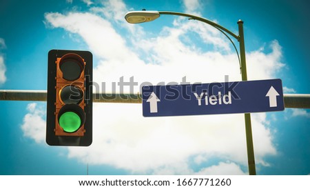 Street Sign the Direction Way to Yield
