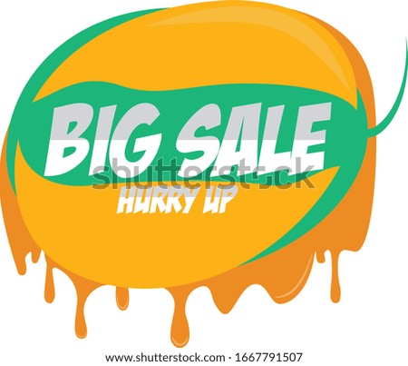 Sale banner template design in abstract design, Big sales hurry up. vector illustration