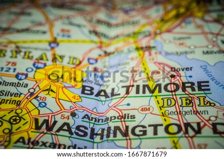 Washington DC on the map