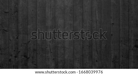 black vertical wooden planks - wood textur for rustic background - top view