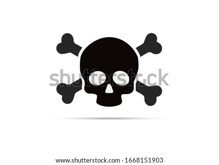 SKull and crossbones icon isolated design on vector illustration. You can use design your website, banner, mobile or industrial 