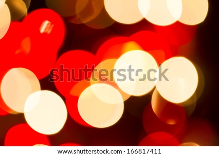Abstract defocused christmas lights as background.