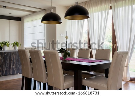 Urban apartment - interior of a dining room, table
