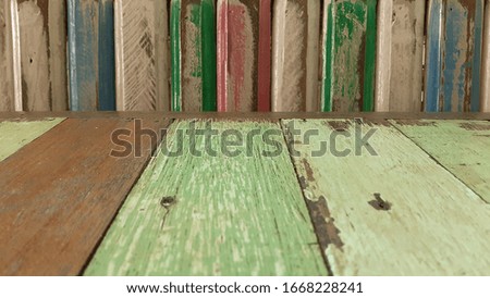 Background of colorful old wood material For vintage wallpapers
