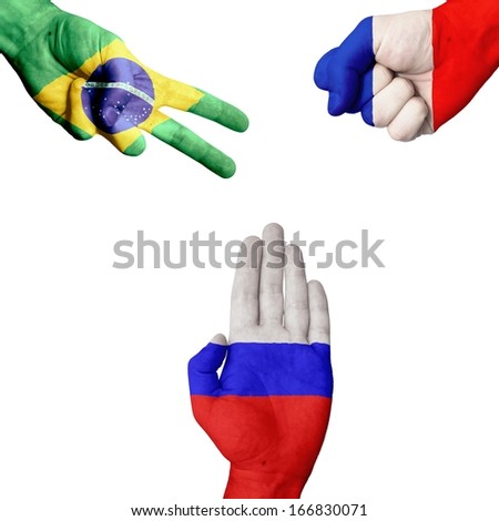 Brazil  France Russia Rock-paper-Scissors