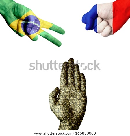 Brazil France Military  Rock-paper-Scissors
