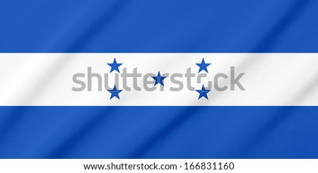 Waving flag of the Honduras