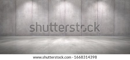 Concrete Wall Background with Floor Wide Empty Garage Scene Royalty-Free Stock Photo #1668314398