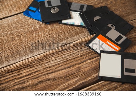 floppy disk on the table background

