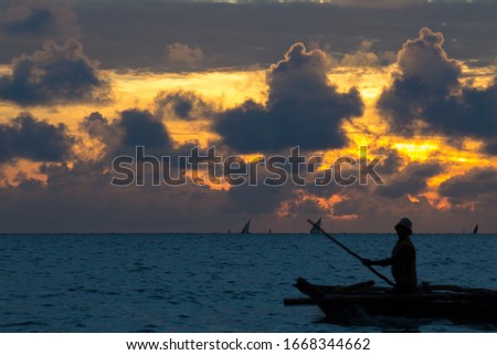 sunrise in Tanzania, indian ocean, Bagamoyo