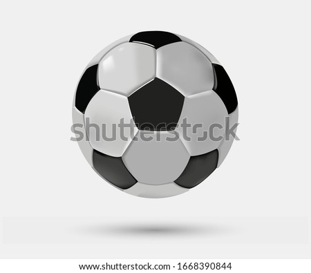 Realistic soccer ball. Vector graphics
