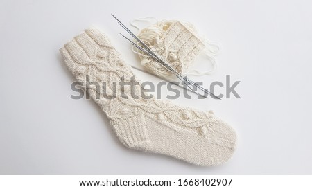knitted wool socks hand made