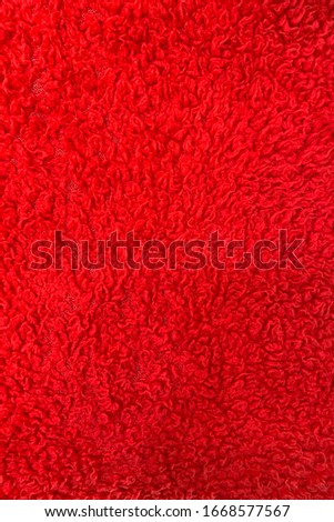 Red color fluffy blanked texture background