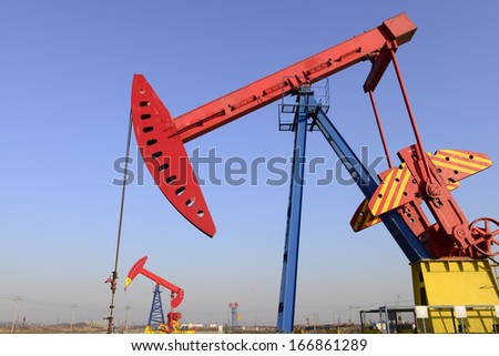 Pumping unit work in the oil field  