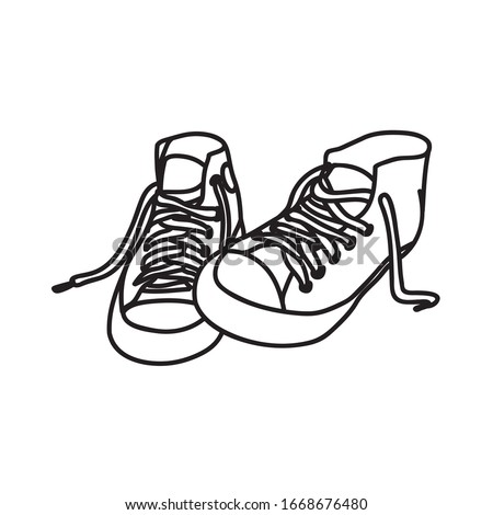 Shoes Illustration with lineart style