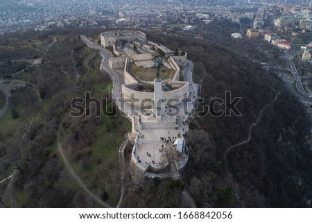 Magnificent Look Of Citadella From Above-Budapest Royalty-Free Stock Photo #1668842056
