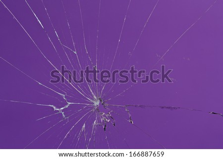 purple broken glass
