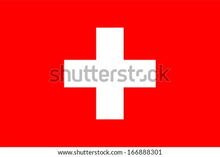Flag of Switzerland. Vector. Accurate dimensions, element proportions and colors. Royalty-Free Stock Photo #166888301
