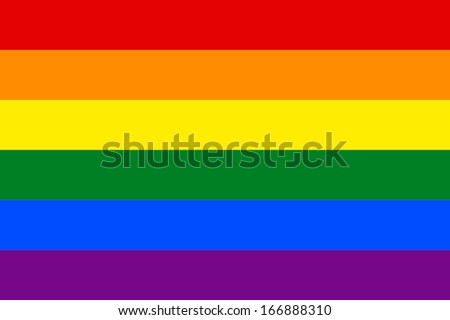 Rainbow flag. Vector. Accurate dimensions, element proportions and colors. Royalty-Free Stock Photo #166888310