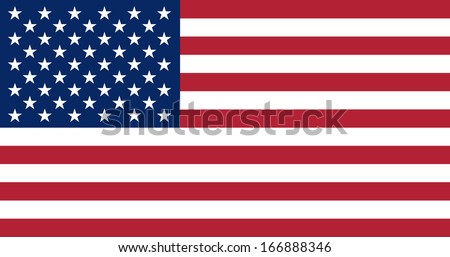 Flag of the United States of America. Vector. Accurate dimensions, element proportions and colors. Royalty-Free Stock Photo #166888346
