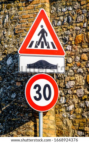 typical pedestrian road sign - photo