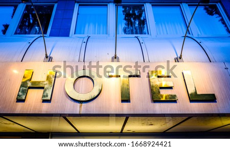 old hotel sign in austria