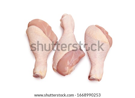 Raw Chicken meat isolated on white background. With clipping path Royalty-Free Stock Photo #1668990253