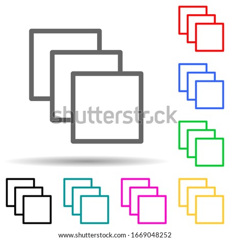 strata multi color style icon. Simple thin line, outline vector of web icons for ui and ux, website or mobile application