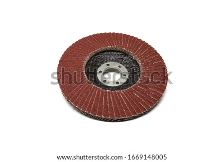Grinder discs and Wheels Hand Circular Saw isolated on white background