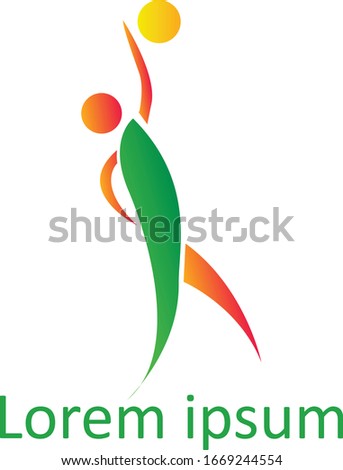 Volleyball Sport Logo Vector Design