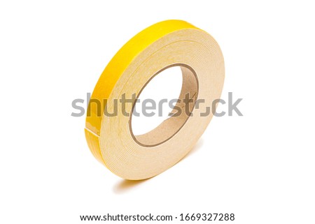 Double sided tape isolated on white