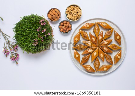 Azerbaijan traditional sweets for Spring holiday