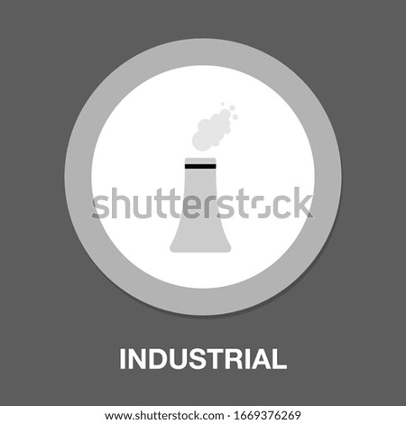 vector industrial power plant. factory building icon