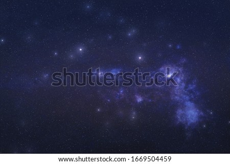 Vulpecula Constellation in outer space. Chanterelle constellation stars on the night sky. Elements of this image were furnished by NASA  Royalty-Free Stock Photo #1669504459