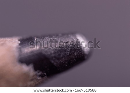 close up the tip of a pencil, macro photography