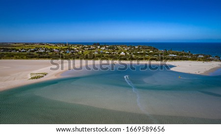 Aerial of Elliott Heads Beach Royalty-Free Stock Photo #1669589656