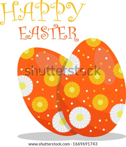 Easter eggs, set of easter eggs with flowers isolated on a white background. Vector, cartoon illustration of easter eggs. Vector.