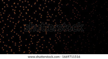Dark Orange vector background with small and big stars. Colorful illustration in abstract style with gradient stars. Pattern for new year ad, booklets.