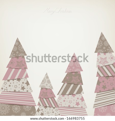 Vector Illustration of a Stylized Christmas Trees