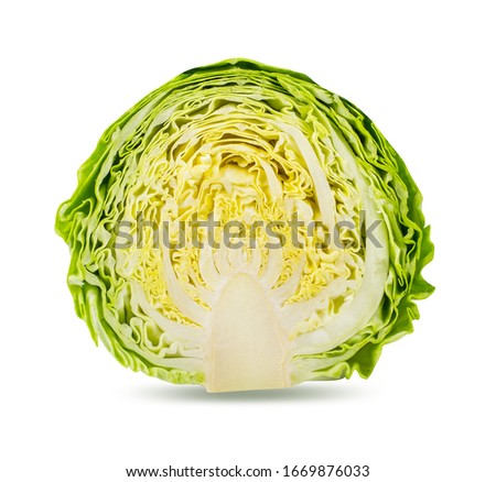 Cabbage isolated on white background with clipping path Royalty-Free Stock Photo #1669876033