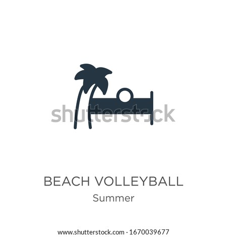 Beach volleyball icon vector. Trendy flat beach volleyball icon from summer collection isolated on white background. Vector illustration can be used for web and mobile graphic design, logo, eps10