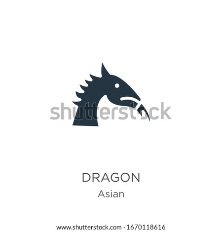 Dragon icon vector. Trendy flat dragon icon from asian collection isolated on white background. Vector illustration can be used for web and mobile graphic design, logo, eps10