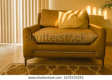Interior scene of elegant minimalistic style home