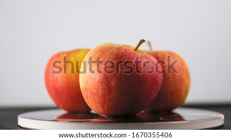 Delicious and juicy and healthy apples