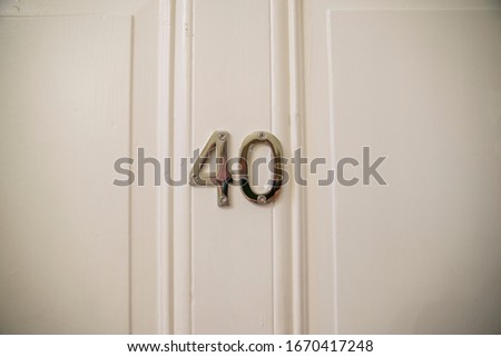 40 door number on the hotel door